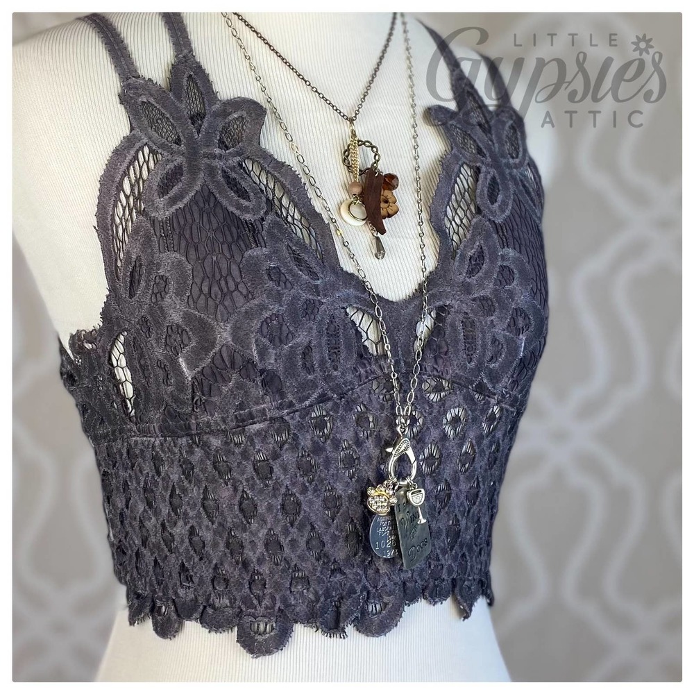 POL Longline Mineral Wash Lace Bralette - Picture 5 of 12